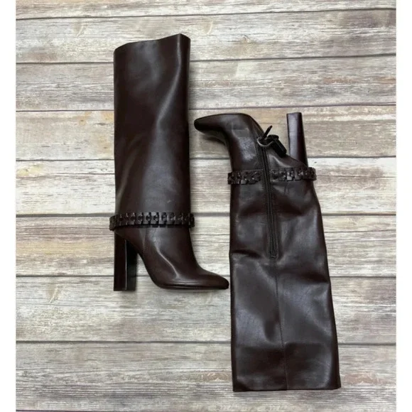 Women's Sarava Long Boots Brown Tory Burch leather boho spring classic designer
